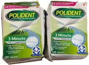 Polident3-Minute Triple Mint Antibacterial Denture Cleanser Effervescent Tablets