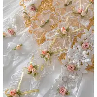 在飛比找ETMall東森購物網優惠-立體釘珠花邊蕾絲diy材料手工花邊輔料裝飾刺繡花朵窗簾頭飾服