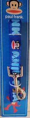 PAUL FRANK Julius PET LEAD LEASH 72" X .75" WIDE BRAND NEW DOG CAT Blue 6 Foot