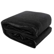 Instahut Shade Sail 5x7m Rectangle 280GSM 98% Black Shade Cloth Commercial NEW