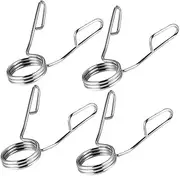 WESIEVYA 4pcs Snap Spring Buckle Barbell Clamps for Weightlifting Barbell Collars Durable Stainless Steel Clips