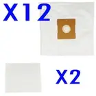 12 Vacuum Cleaner Bags & 2 Filter For Hoover Allergy 7000PH H4532 Performer Plus
