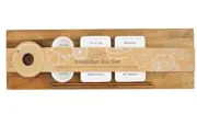 NEW - Mud Pie Breakfast Bar Serving Set, Wood & Ceramic
