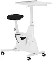 Famous Desk Bike Chair FlexiSpot Home Workstation Stand up Folding Exercise Desk Cycle Height Adjustable Office Desk Stationary Exercise Bike - Deskcise Pro (With Desktop, White)
