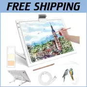 A3 Rechargeable Light Pad - Stepless Dimming, 3 Colors for Ultimate Tracing
