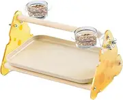 Bird Training Stand - Parrot Stand Toy, Desktop Cheese Parrot Stand | Bird Desktop Playpen with Removable Tray, Training Stand Pole Interactive Toy for Conures Budgies Parakeets Lovebirds Finches