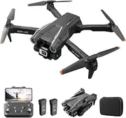 Drone with Camera 4K, Foldable RC Drone RC Quadcopter with 1080P HD Dual Camera, FPV Transmission, 2 Batteries, Gesture Control, Altitude Hold, One Key Start/Landing 3D Flips for Beginners (Black)