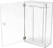 Generic Transparent Necklace Storage Box Display Stand Freestanding 24 Hanging Hangers Jewelry Display Rotation Acrylic Case for Home Wardrobe Decor