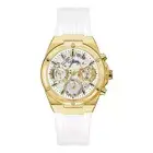 Guess White Rubber Watch