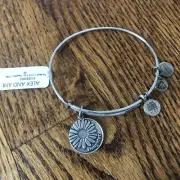 Alex And Ani Daughter Bangle Bracelet Silver NWT Because I Love You EWB