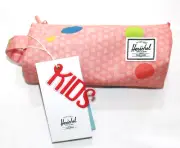 $20 NEW Herschel Supply Co SETTLEMENT CASE Pink Polka Dot KIDS Pencil Holder NWT