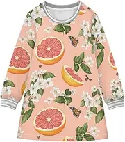 [Caihoyu] Girls' Long-Sleeved Dress Kids Pullover Christmas Outfit, Multicolor05, 6 Years