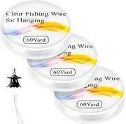 6PCS Fishing Line/Wire Invisible String & Monofilament Fishing Line, Fishing Line for Crafts for Hanging Decorations, Beading and Crafts, Fishing Wire for Balloon Garland Hanging Decorations ﻿
