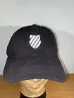 K-Swiss Black w/ White Cotton Tennis Cap Hat With Tags Strap Back Small/Medium
