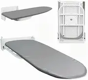 Wall Mounted Ironing Board, 180° Rotatable Space Saving, Foldable Ironing Table, With Heat Resistant Ironing Cover, Compact Fold Down Iron Board for Small Spaces, 95 x 33 x 18cm