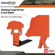 Champion Pop-up Hog .22 Calibre Shooting Target W Four 6-inch Stakes Ch44887