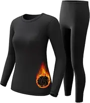 CL Convallaria Long Johns Thermal Underwear for Women Fleece Lined Base Layer Set Top and Bottom for Cold Weather XS-4XL
