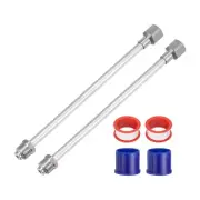 2pcs 12"/30cm Airless Painting Spray Sprayer Gun Tip Extension Pole Rod Silver