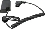 Alvin's Cables for Anton Bauer D Tap to DMW DCC12 DC Coupler Coiled Cable Dummy Battery Adapter for Panasonic DMC GH5 GH4 GH3