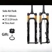 27.5/29in Thru Axle 100*15mm MTB Bicycle Front Suspension Air Fork Travel 100mm