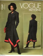 Vogue V1649 Misses Double Breasted Coat Sewing Pattern New Size 6 to 14