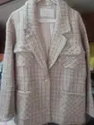 New Goelia Womens Dress Business Blazer Melange Beige Plus Size Medium