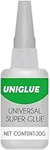 Super Glue Gel, 20ml Super Glue, Waterproof Glue, Multifunction Quick Dry Glue, Powerful Shoe Repair Glue, Solvent Free All Purpose Glue for Leather Crafts Paper Rubber