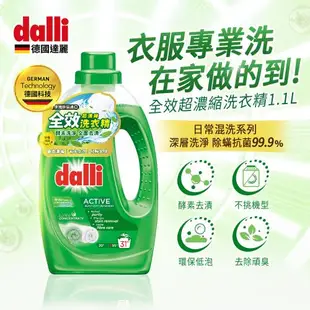 【Dalli德國達麗】全效強力洗淨去漬去汙超濃縮酵素洗衣精1.1L(6入/箱)