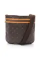 二奢 Pre-loved Louis Vuitton pochette bosphore monogram Shoulder bag PVC leather Brown