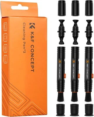 K&F Concept 3x Lens Cleaning Pen Pro with Soft Brush for Canon Nikon Pentax Sony