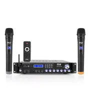 Pyle PWMA4004BT Multi-Channel Bluetooth Hybrid Amplifier Receiver w/ 2 Mics