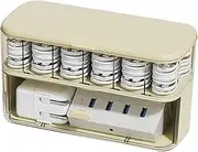 Derwrtup Cord Box Organizer,Clear Cord Storage Organizer - Cable Management Box, Desk Management Case for Charger Wires Earphone USB Hub