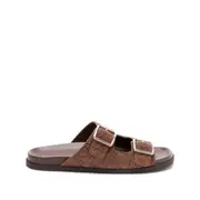 [Gucci] Gucci Leather Slides 6.5 US BROWN