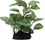 Otimark 2 Piece Realistic Faux Silk Aquarium Ficus Tree Cool Small Betta Fish Tank Grass Fake Artificial Plants Plastic Decorations Ornament