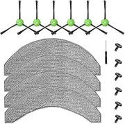 Accessories Compatible for iRobot Roomba Combo 10 Max, Combo j9+,Combo j7+/Plus Robot Vacuum Cleaner, 6 Side Brushes 4 Mop Pads