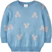 Baby Boys' Disney Mickey Mouse & Friends Pullover Sweater - Blue 3-6M