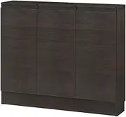 IWATSUKI MIO-7586SHDB Storage Shelf with Door, Made in 0.4 inches (45-120 cm), Dark Brown, Width 33.9 inches (86 cm), Depth 7.7 inches (19.4 cm), Height 29.5 inches (75 cm), Slim, with Cutting