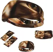 FJWSLCH cats Headbands for Women Men Non Slip Workout Sweatbands Adjustable Sports Hair Bands Elastic Head Bands Moisture Wicking Hairband for Running, Cycling, Yoga, Spa