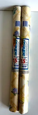 Lot of 2 Rolls Vintage Shelf Drawer Liner Hydrangeas Made in USA