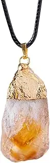 [Generisch] Yellow Citrine Pendant, Crystal Pendant, Stone Crystal Pendant | Natural Crystal Yellow Citrine, Stone Crystal Pendant, Natural Citrine Necklace for Women, Jewelry, Siehe, Siehe Beschreibung, Crystal,