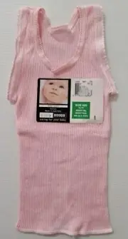 Bonds Newborn Size 000 Pink Singlet