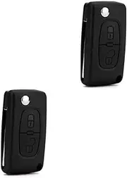 2pcs 2 Key Shell for Remote Control Remote Key Case Logo Key Case Easy Installation Key Shell Car Internal Electronics Key Shell Black Key Shell Remote Key Shell Fold The Sign
