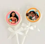 24 Disney Moana Maui 1.67" Sticker Label for Bag Party Favor Birthday Decoration