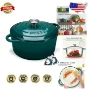 5.5QT Enameled Cast Iron Dutch Oven with Lid - Versatile Heavy-Duty Cookware
