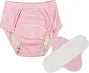 WEEOATAR Unisex Water-Proof Incontinence Adult Cloth Diaper Nappy, Reusable Nappy Diapers, Adjustable Incontinence Protection Underwear Swim Nappies for The Elderly, Disabled, Postpartum (Pink, XL)