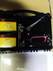 3 Way Stapler Staple Gun Brad Nailer KIT Heavy Duty with Case