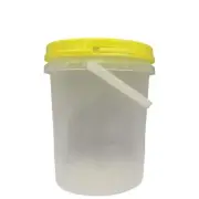 NNEDSZ Bulk 10 x 1.2L Honey Bucket with Lid - 1.5Kg Clear Tamper Proof Plastic T