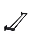 Meir Matte Black Square Double Towel Rail 600mm