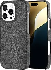 [Coach] Signature Canvas Slim Wrap iPhone 16 Pro Max Case - Designer Phone Case - Signature Charcoal