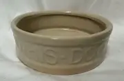 Vtg Style McCoy Pottery Tan Dog Dish Bowl To Man's Best Friend His Dog